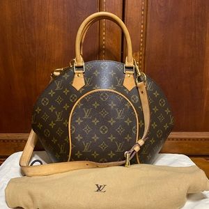 SOLD LOUIS VUITTON Monogram Canvas Ellipse MM Satchel w/ Adjustable Shoulder